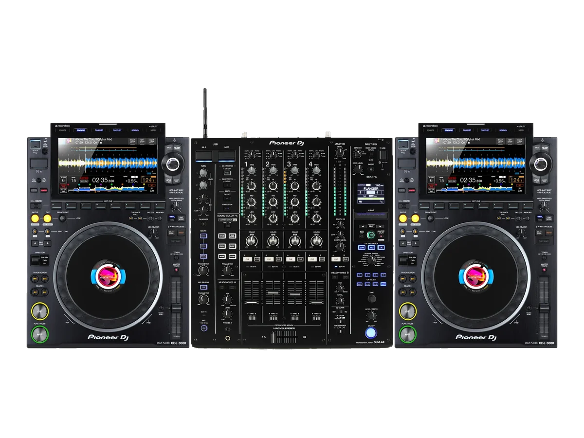 2× CDJ-3000 + DJM-A9